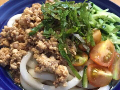 豆腐でかさまし＊肉そぼろうどん